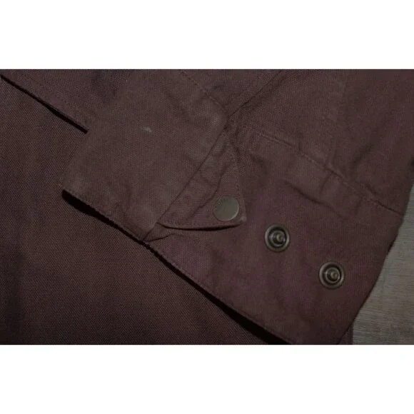 NWT MATE THE LABEL WOMEN'S COTTON CANVAS CHORE JACKET BROWN $220 - Picture 5 of 9